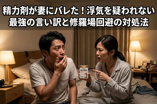 精力剤が妻にバレた！浮気を疑われない最強の言い訳と修羅場回避の対処法