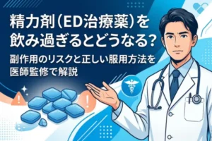 精力剤（ED治療薬）を飲み過ぎるとどうなる？副作用のリスクと正しい服用方法を医師監修で解説