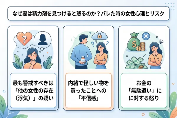 なぜ妻は精力剤を見つけると怒るのか？バレた時の女性心理とリスク