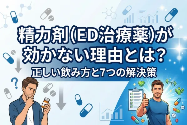 精力剤（ED治療薬）が効かない理由とは？正しい飲み方と7つの解決策